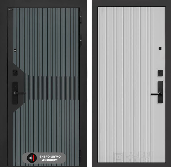 Входная дверь Лабиринт Смартлаб 29 – Белый рельеф софт