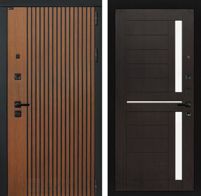 Входная дверь Лабиринт STORM 02 - Венге, стекло белое