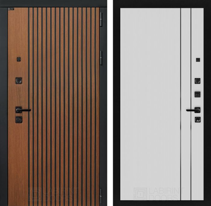 Входная дверь Лабиринт STORM 10 - Белый рельеф софт