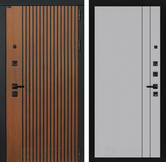 Входная дверь Лабиринт STORM 10 - Серый рельеф софт