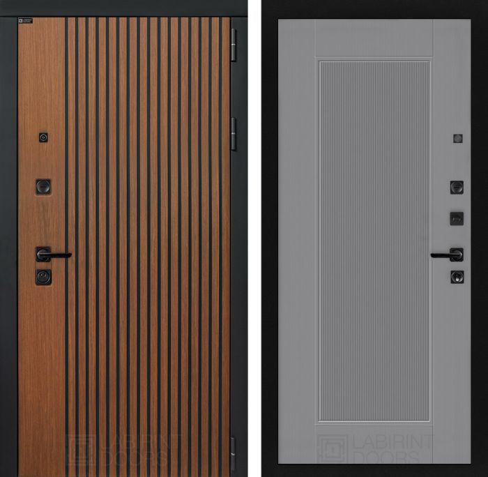 Входная дверь Лабиринт STORM замок Mottura 30 - Серый рельеф софт