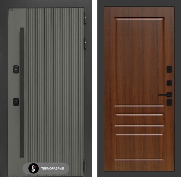 Входная дверь Лабиринт Термолаб 1 тепло 03 – Орех бренди