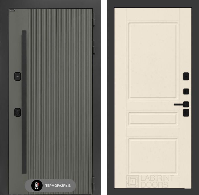 Входная дверь Лабиринт Термолаб 1 тепло 03 – Капучино