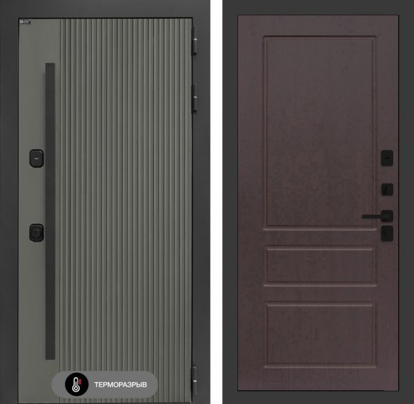 Входная дверь Лабиринт Термолаб 1 тепло 03 – Орех премиум