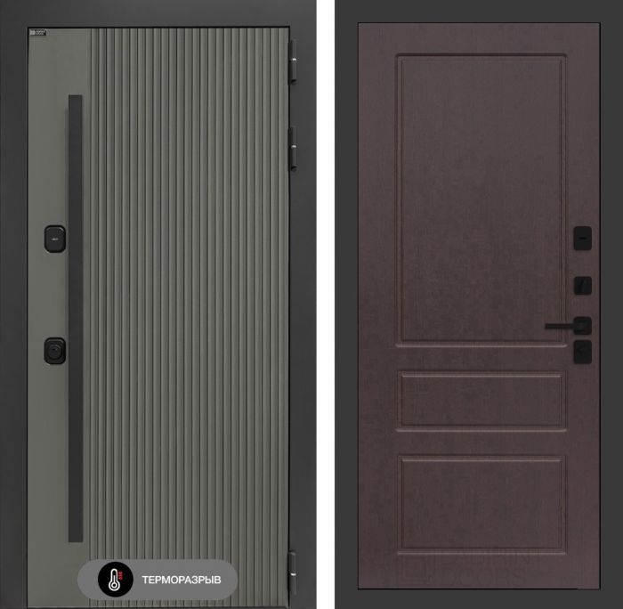 Входная дверь Лабиринт Термолаб 1 тепло 03 – Орех премиум
