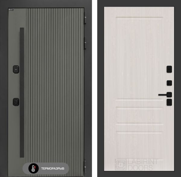 Входная дверь Лабиринт Термолаб 1 тепло 03 – Сандал белый