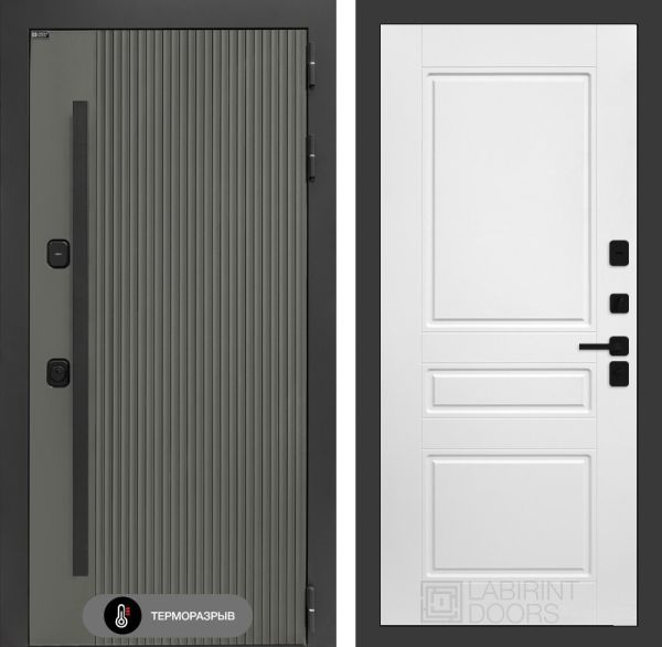 Входная дверь Лабиринт Термолаб 1 тепло 03 – Белый софт