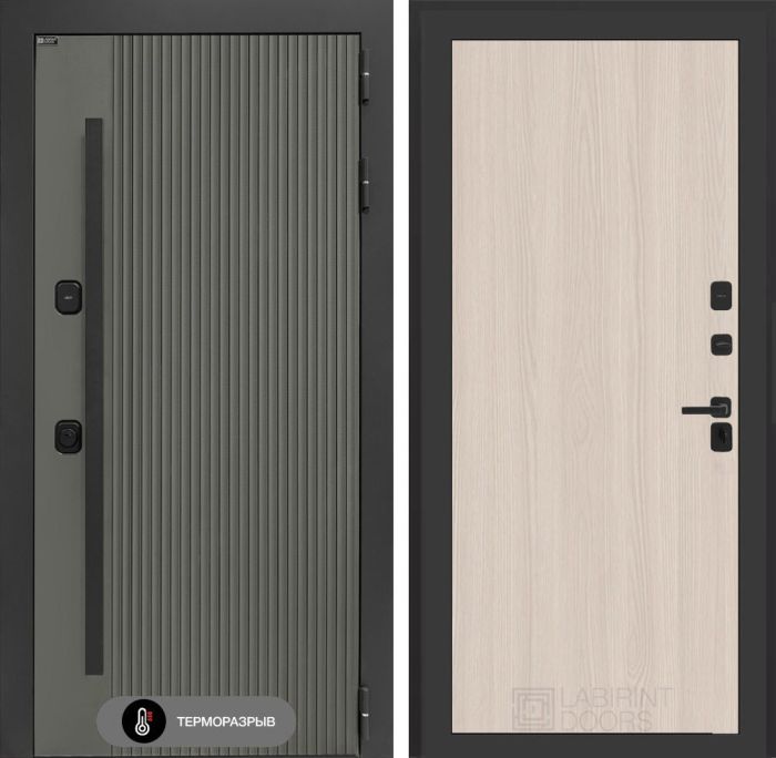Входная дверь Лабиринт Термолаб 1 тепло 05 – Ясень светлый