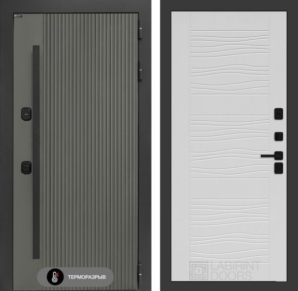 Входная дверь Лабиринт Термолаб 1 тепло 06 – Белое дерево