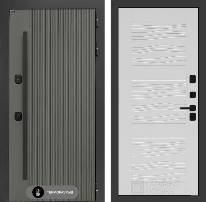 Входная дверь Лабиринт Термолаб 1 тепло 06 – Белое дерево