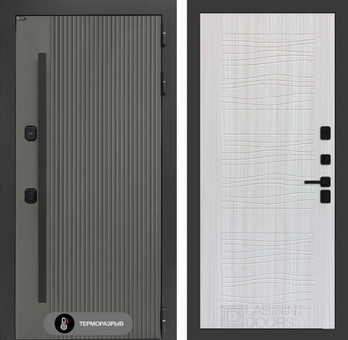 Входная дверь Лабиринт Термолаб 1 тепло 06 – Сандал белый