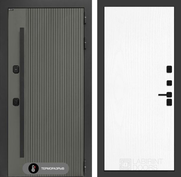 Входная дверь Лабиринт Термолаб 1 тепло 07 – Белое дерево