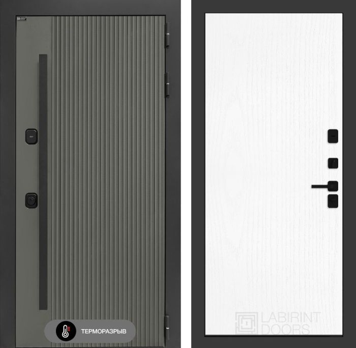 Входная дверь Лабиринт Термолаб 1 тепло 07 – Белое дерево