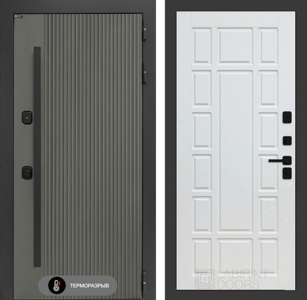 Входная дверь Лабиринт Термолаб 1 тепло 12 – Белое дерево