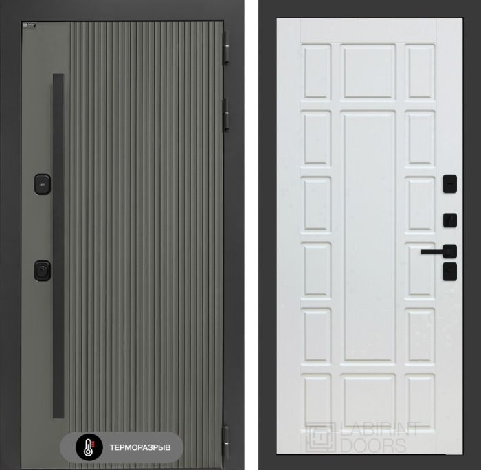 Входная дверь Лабиринт Термолаб 1 тепло 12 – Белое дерево