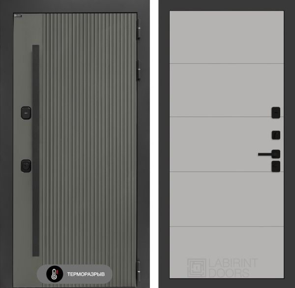 Входная дверь Лабиринт Термолаб 1 тепло 13 – Грей софт