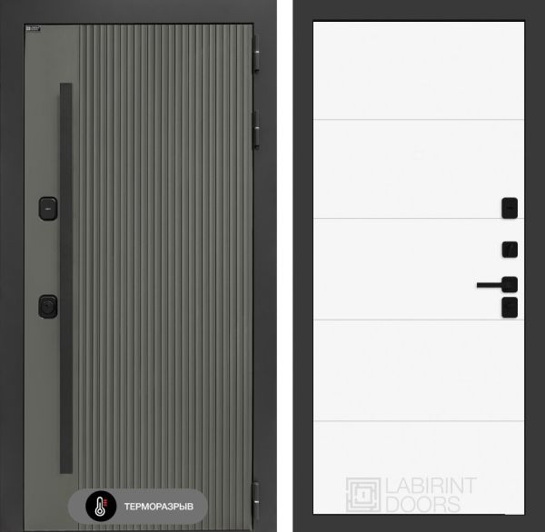 Входная дверь Лабиринт Термолаб 1 тепло 13 – Белый софт
