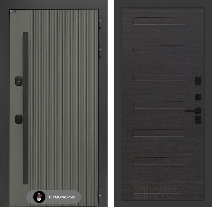 Входная дверь Лабиринт Термолаб 1 тепло 14 – Эковенге горизонтальный