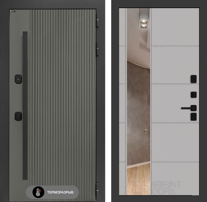 Входная дверь Лабиринт Термолаб 1 тепло 19 – Грей софт