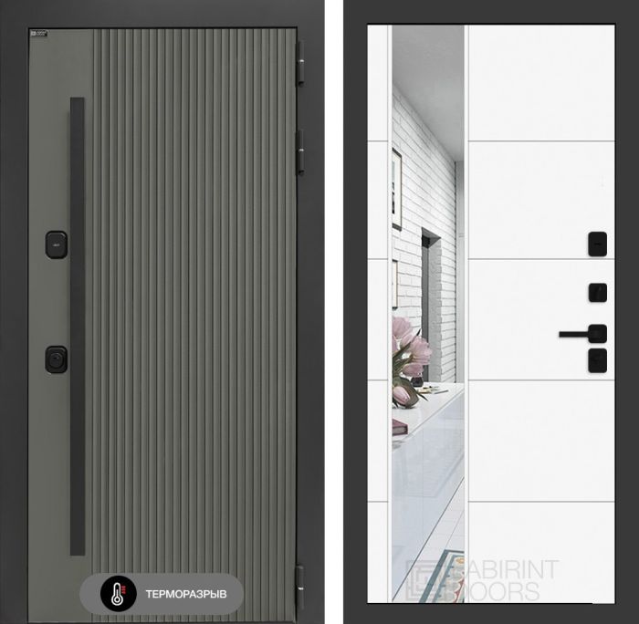 Входная дверь Лабиринт Термолаб 1 тепло 19 – Белый софт
