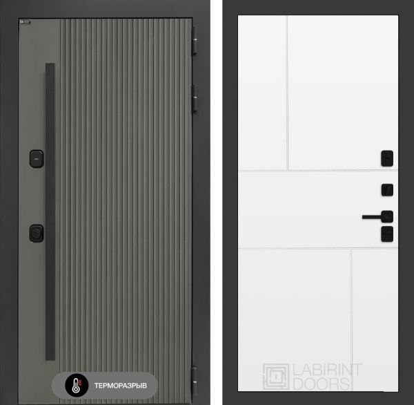 Входная дверь Лабиринт Термолаб 1 тепло 21 – Белый софт