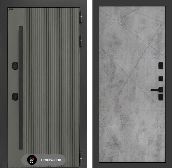 Входная дверь Лабиринт Термолаб 1 тепло 24 – Бетон светлый