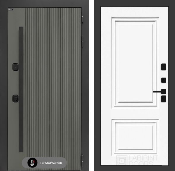 Входная дверь Лабиринт Термолаб 1 тепло 26 – Эмаль RAL 9003