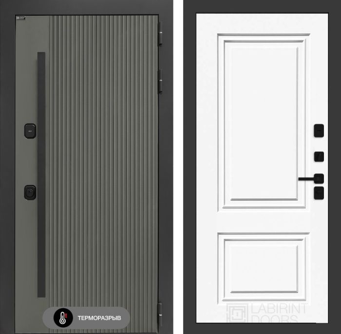 Входная дверь Лабиринт Термолаб 1 тепло 26 – Эмаль RAL 9003