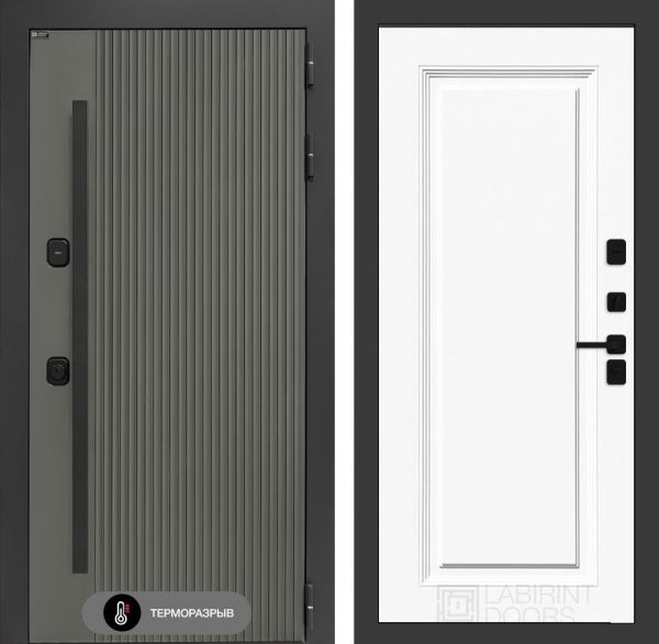 Входная дверь Лабиринт Термолаб 1 тепло 27 – Эмаль RAL 9003