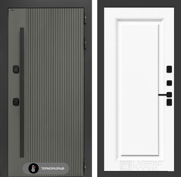 Входная дверь Лабиринт Термолаб 1 тепло 27 – Эмаль RAL 9003