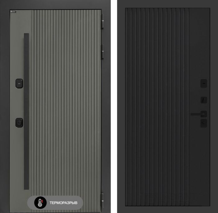 Входная дверь Лабиринт Термолаб 1 тепло 29 – Черный кварц