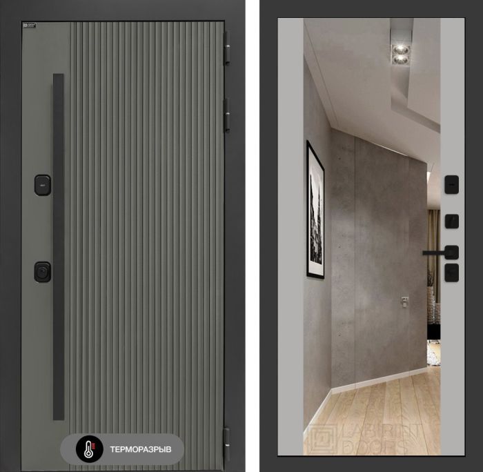 Входная дверь Лабиринт Термолаб 1 тепло Максимум – Грей софт
