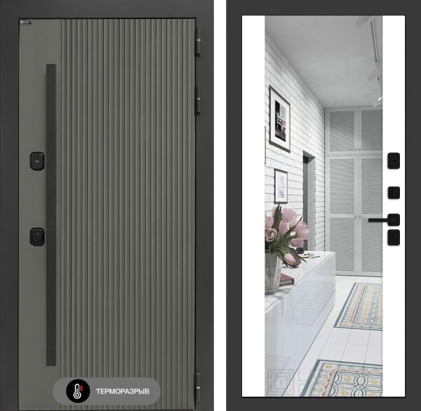 Входная дверь Лабиринт Термолаб 1 тепло Максимум – Белый софт