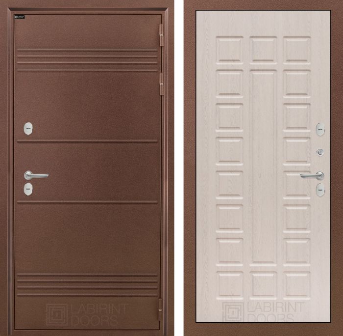 Входная дверь Лабиринт ТЕРМО ЛАЙТ 04 - Беленый дуб