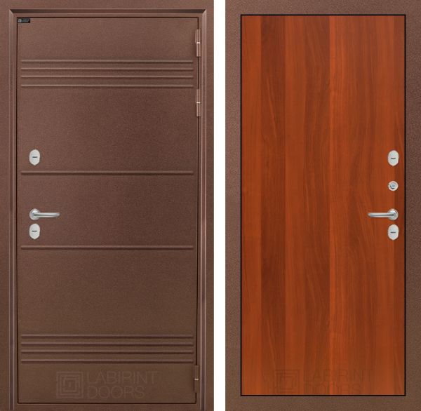 Входная дверь Лабиринт ТЕРМО ЛАЙТ 05 - Итальянский орех