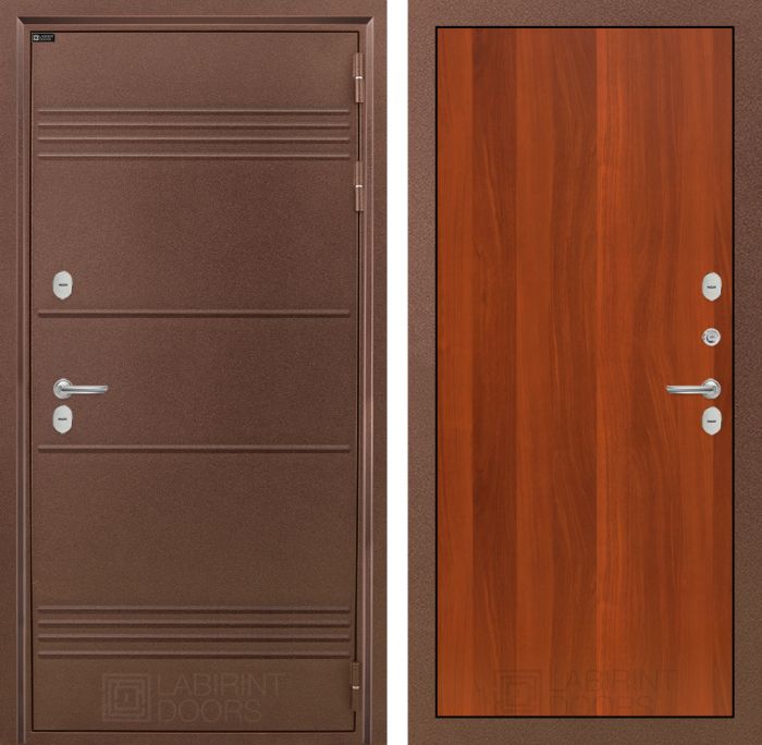 Входная дверь Лабиринт ТЕРМО ЛАЙТ 05 - Итальянский орех