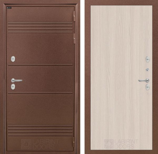 Входная дверь Лабиринт ТЕРМО ЛАЙТ 05 - Ясень светлый
