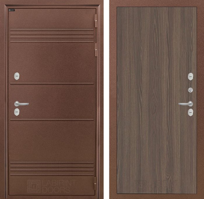 Входная дверь Лабиринт ТЕРМО ЛАЙТ 05 - Ясень темный