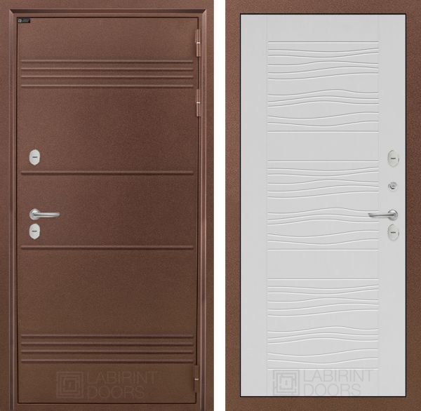 Входная дверь Лабиринт ТЕРМО ЛАЙТ 06 - Белое дерево