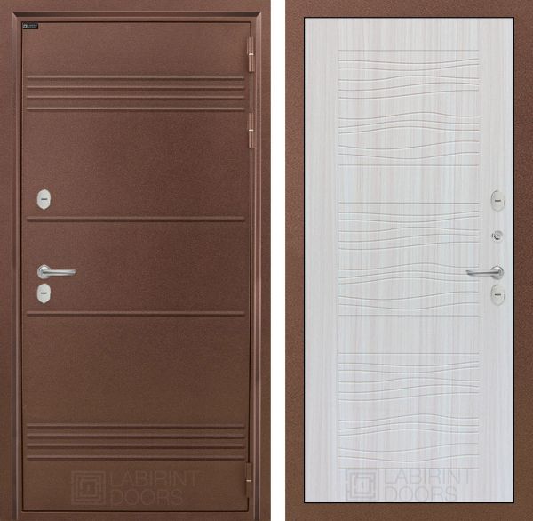 Входная дверь Лабиринт ТЕРМО ЛАЙТ 06 - Сандал белый