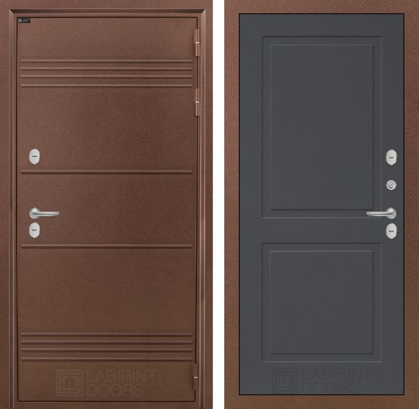 Входная дверь Лабиринт ТЕРМО ЛАЙТ 11 - Графит софт