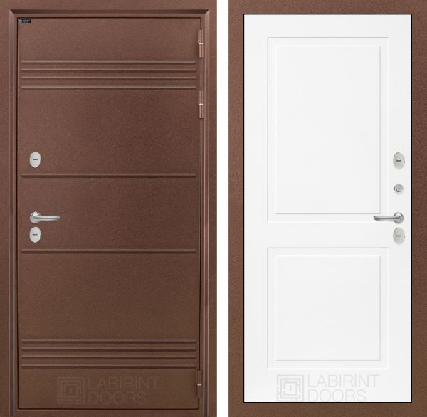 Входная дверь Лабиринт ТЕРМО ЛАЙТ 11 - Белый софт
