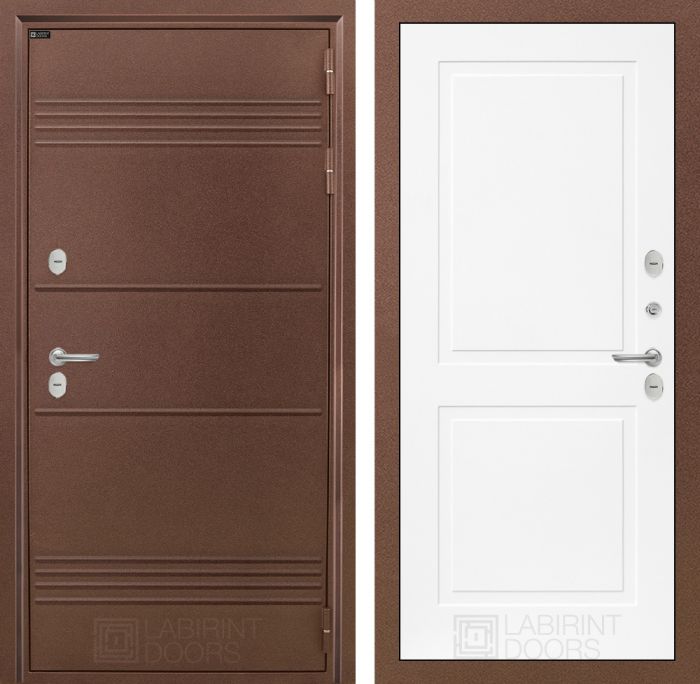 Входная дверь Лабиринт ТЕРМО ЛАЙТ 11 - Белый софт