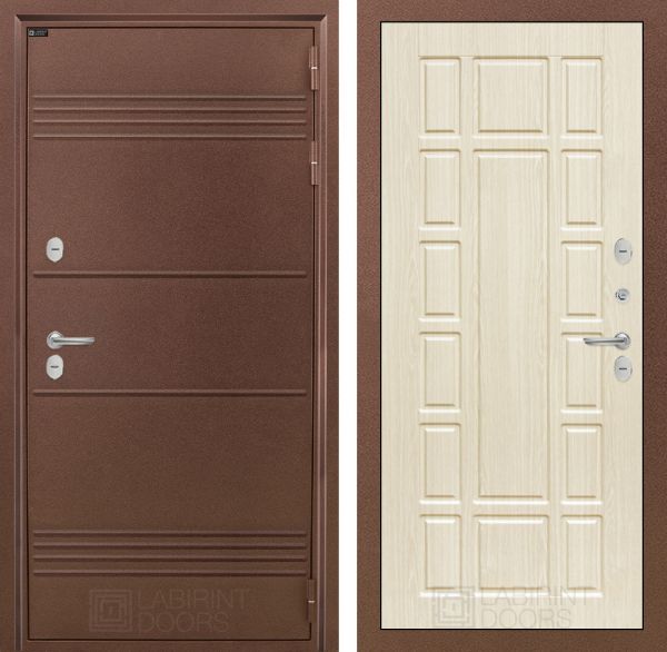 Входная дверь Лабиринт ТЕРМО ЛАЙТ 12 - Беленый дуб