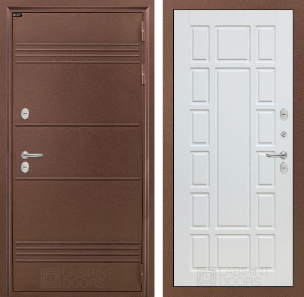 Входная дверь Лабиринт ТЕРМО ЛАЙТ 12 - Белое дерево