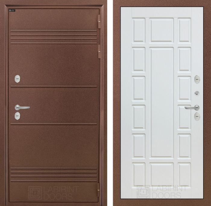 Входная дверь Лабиринт ТЕРМО ЛАЙТ 12 - Белое дерево