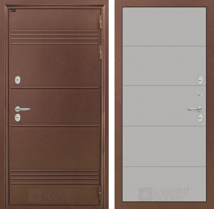 Входная дверь Лабиринт ТЕРМО ЛАЙТ 13 - Грей софт