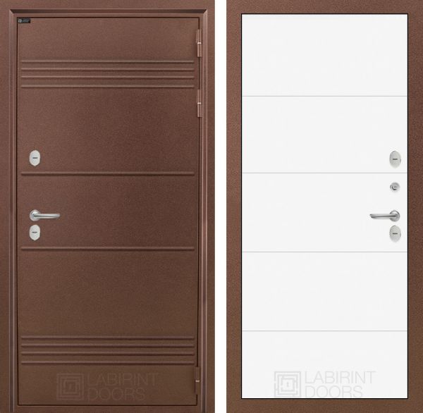 Входная дверь Лабиринт ТЕРМО ЛАЙТ 13 - Белый софт