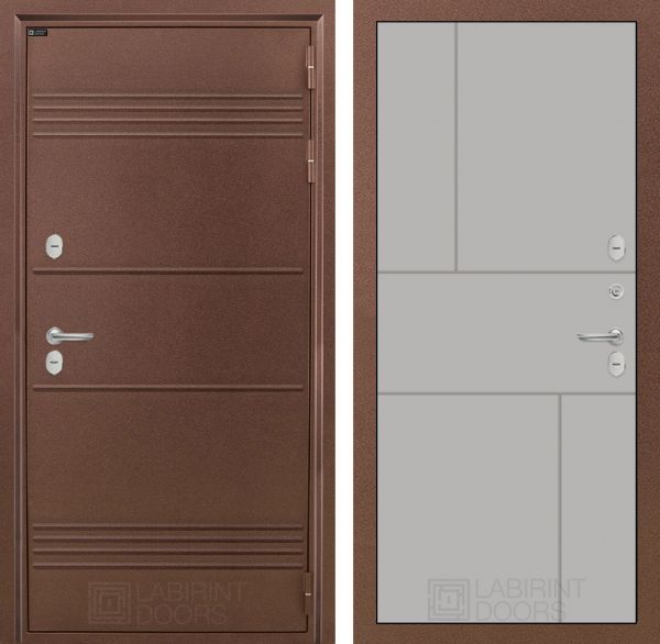 Входная дверь Лабиринт ТЕРМО ЛАЙТ 21 - Грей софт