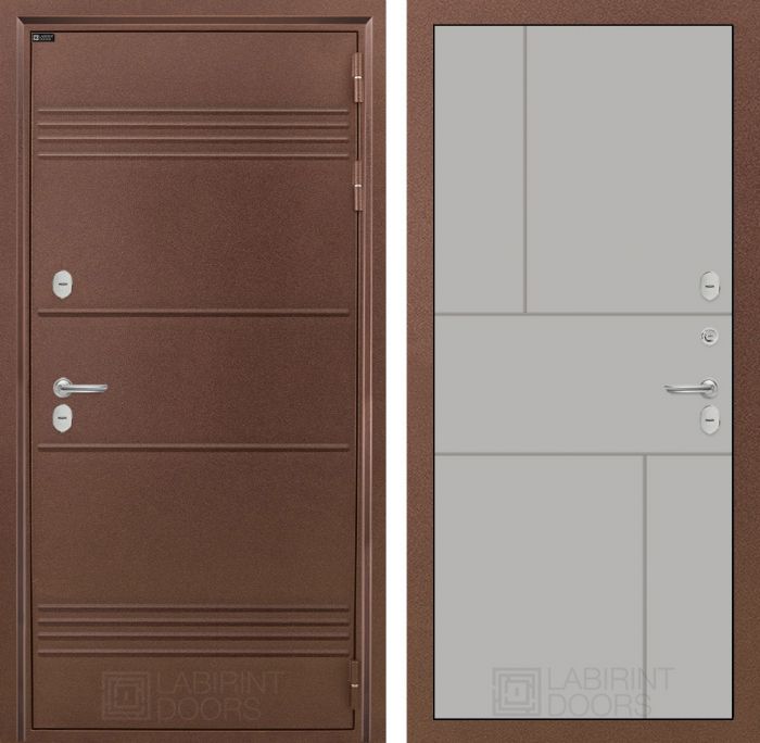 Входная дверь Лабиринт ТЕРМО ЛАЙТ 21 - Грей софт